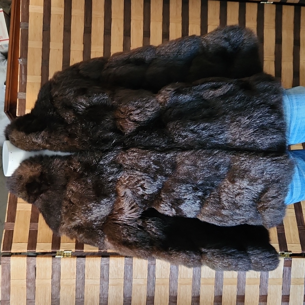 Raccoon vintage fur coat